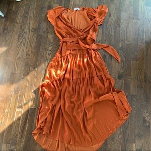 Orange Wrap Dress 🧡